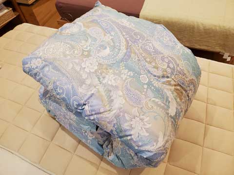 羽毛布団リフォーム事例 三重県熊野市向井ふとん店