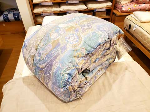 ダブルサイズ羽毛布団のリフォーム納品事例 三重県熊野市向井ふとん店