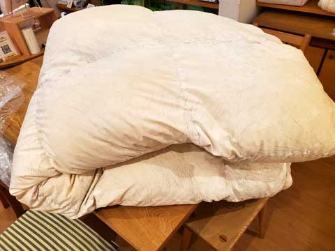 羽毛ふとんリフォーム納品事例 三重県熊野市向井ふとん店