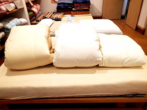 お試し寝用羽毛布団 三重県熊野市向井ふとん店御浜