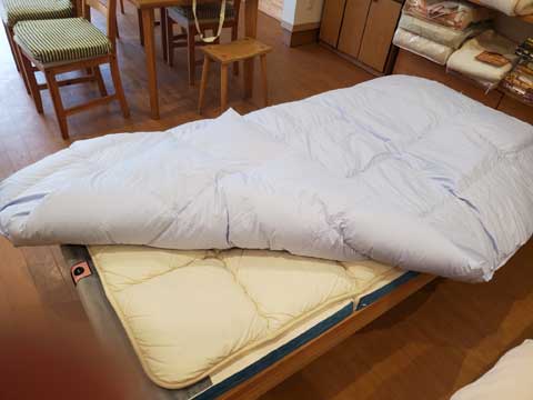 羽毛布団水洗いリフォーム 三重県熊野市向井ふとん店