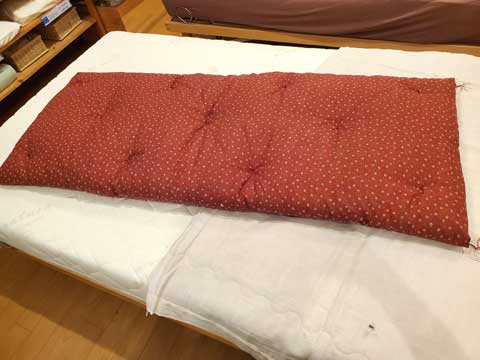 千葉県茂原市からご注文 打ち直し長座布団 向井ふとん店