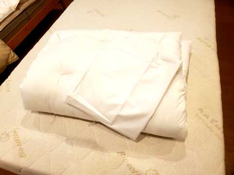 東京都からご注文、サイズオーダー手作りベビー敷布団 三重県熊野市向井ふとん店