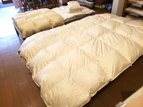 羽毛が片寄った羽毛布団のリフォーム仕立替え　三重県熊野市向井ふとん店