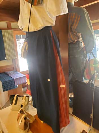 三重のもめん展 コラボスカート おかげ横丁
