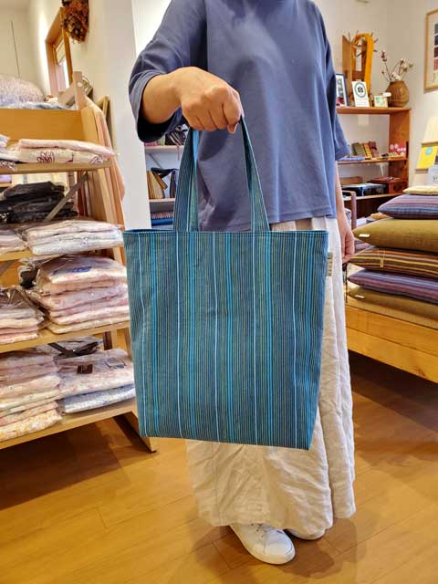 手作り市木木綿トートバッグ 三重県熊野市向井ふとん店