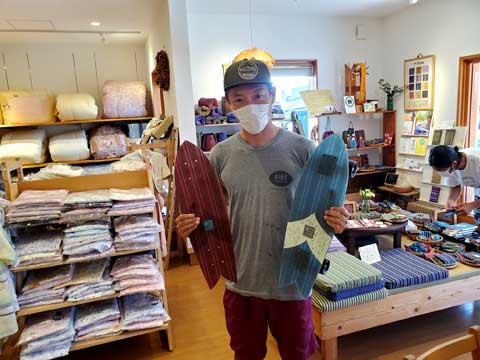 三重県伝統工芸市木木綿 スケートボード
