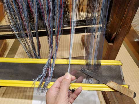 手作り 市木木綿 経糸準備