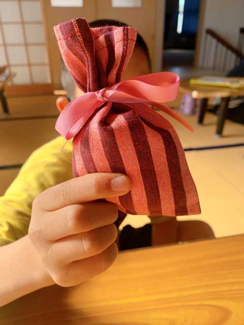 市木木綿香り袋　手作り