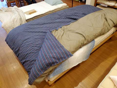 側生地が破れてきたこたつ布団を打ち直して、市木木綿カバータイプのこたつ布団に仕立替え
