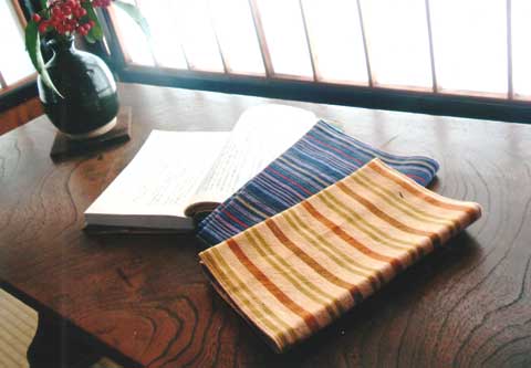 市木木綿 ブックカバー 熊野古道 お土産 手作り 向井ふとん店