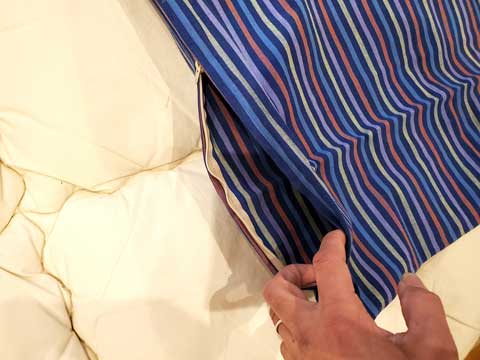 サイズオーダー三重県伝統工芸市木木綿手作り座布団カバー 三重県熊野市向井ふとん店