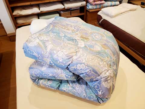 羽毛布団リフォーム事例 三重県熊野市向井ふとん店