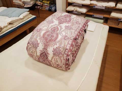 羽毛布団仕立替えリフォーム事例 三重県熊野市向井ふとん店