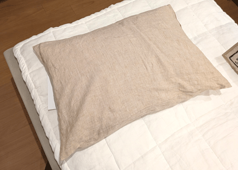 暑い夏も気持ちよく眠れる麻枕カバー　三重県熊野市向井ふとん店
