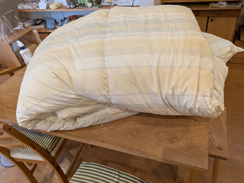 ボリュームが無くなってきた羽毛布団作り替えリフォーム 三重県熊野市向井ふとん店