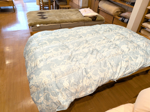 羽毛布団仕立替えリフォーム事例　三重県熊野市向井ふとん店