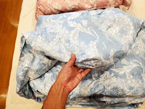 長年使った羽毛肌布団の仕立替えリフォーム事例 三重県熊野市向井ふとん店