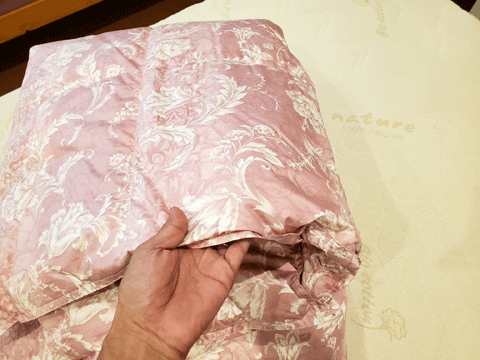 羽毛肌布団(ダウンケット)リフォーム仕立替え事例 三重県熊野市向井ふとん店