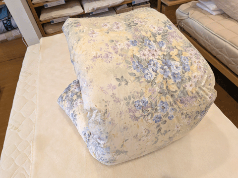 羽毛布団リフォーム仕立替え事例 三重県熊野市向井ふとん店