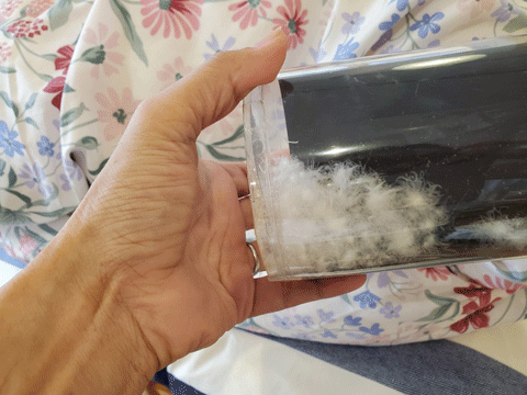 羽毛が出てくる羽毛布団の作り替えリフォーム 三重県熊野市向井ふとん店