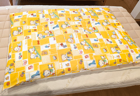 持ち込み生地で手作りベビー布団 三重県熊野市向井ふとん店