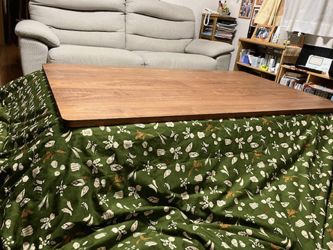 打ち直し手作りこたつ布団カバータイプ　三重県熊野市向井ふとん店