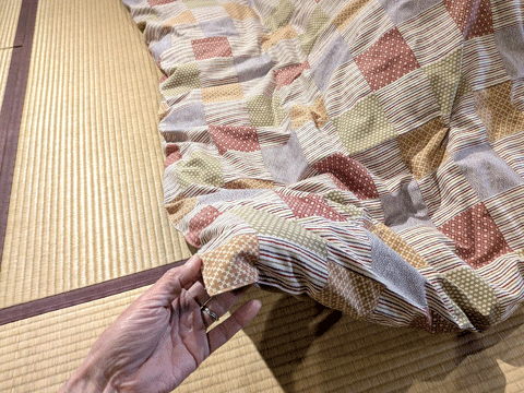 打ち直し手作りこたつ布団カバータイプ　三重県熊野市向井ふとん店