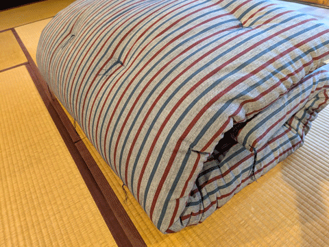 奈良県川上村からご来店、市木木綿手作り敷布団　三重県熊野市向井ふとん店