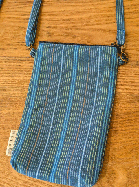 オーダーメイド市木木綿手作りサコッシュ　三重県熊野市向井ふとん店