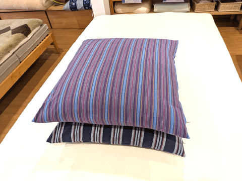 オーダーメイド市木木綿手作り座布団カバータイプ　三重県熊野市向井ふとん店