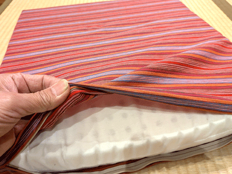 三重県伝統工芸品市木木綿お尻が痛くない座布団　三重県熊野市向井ふとん店